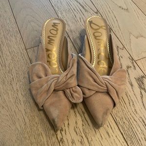 Sam Edelman pink suede kitten heels